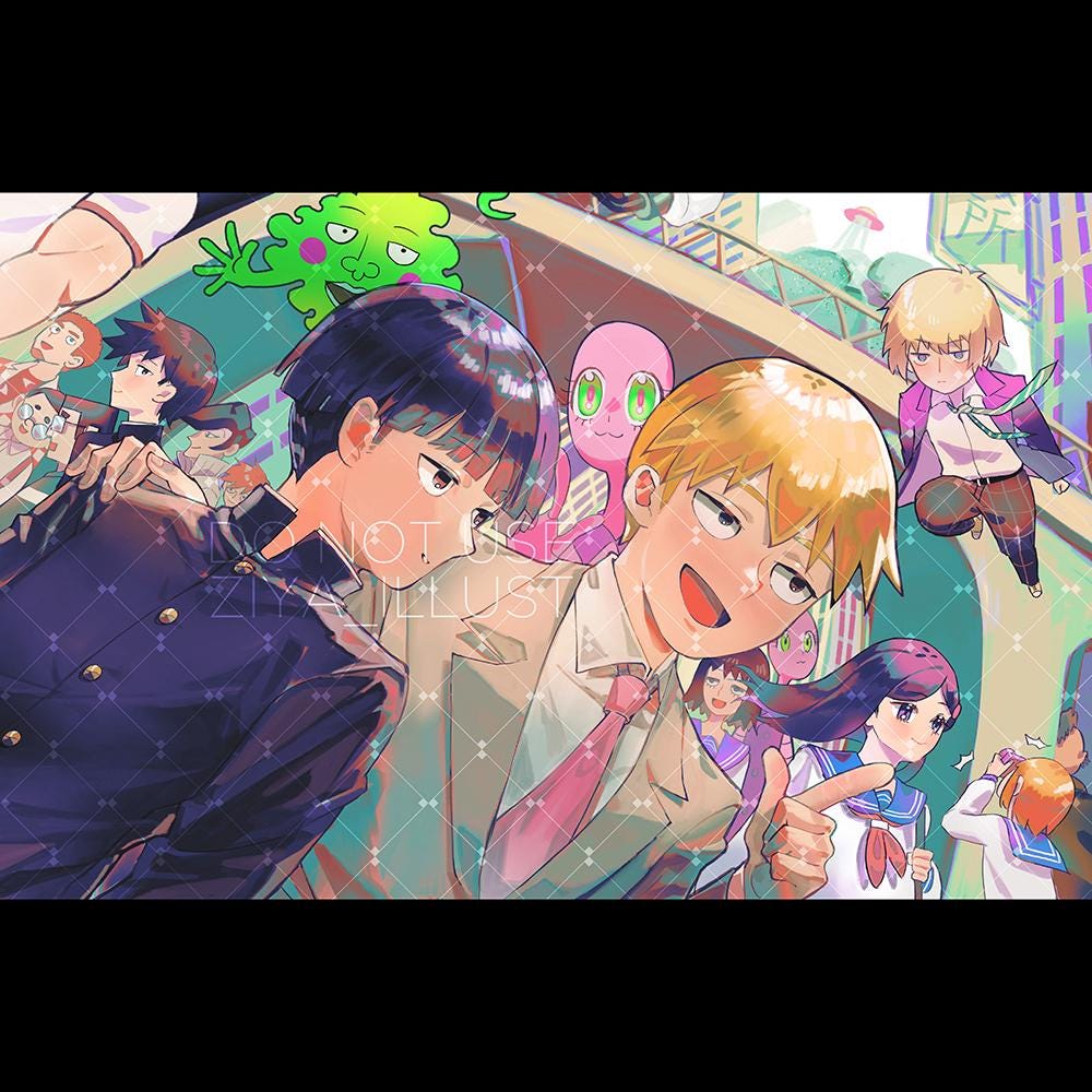 BUY 2 GET 1 FREE | Mob and Reigen Poster
